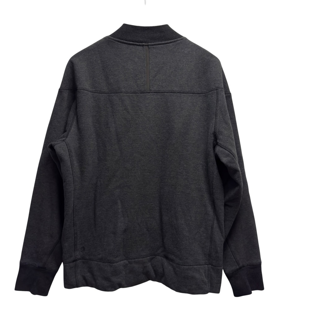Lululemon Mens Sz Large Charcoal Gray Revolve Henley Pullover Stretch Sweatshirt - Picture 3 of 6